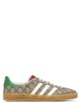 Adidas x Gucci Gazelle 'Beige and ebony GG Supreme canvas'