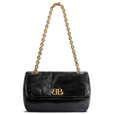 Balenciaga Monaco Small Chain Bag in black