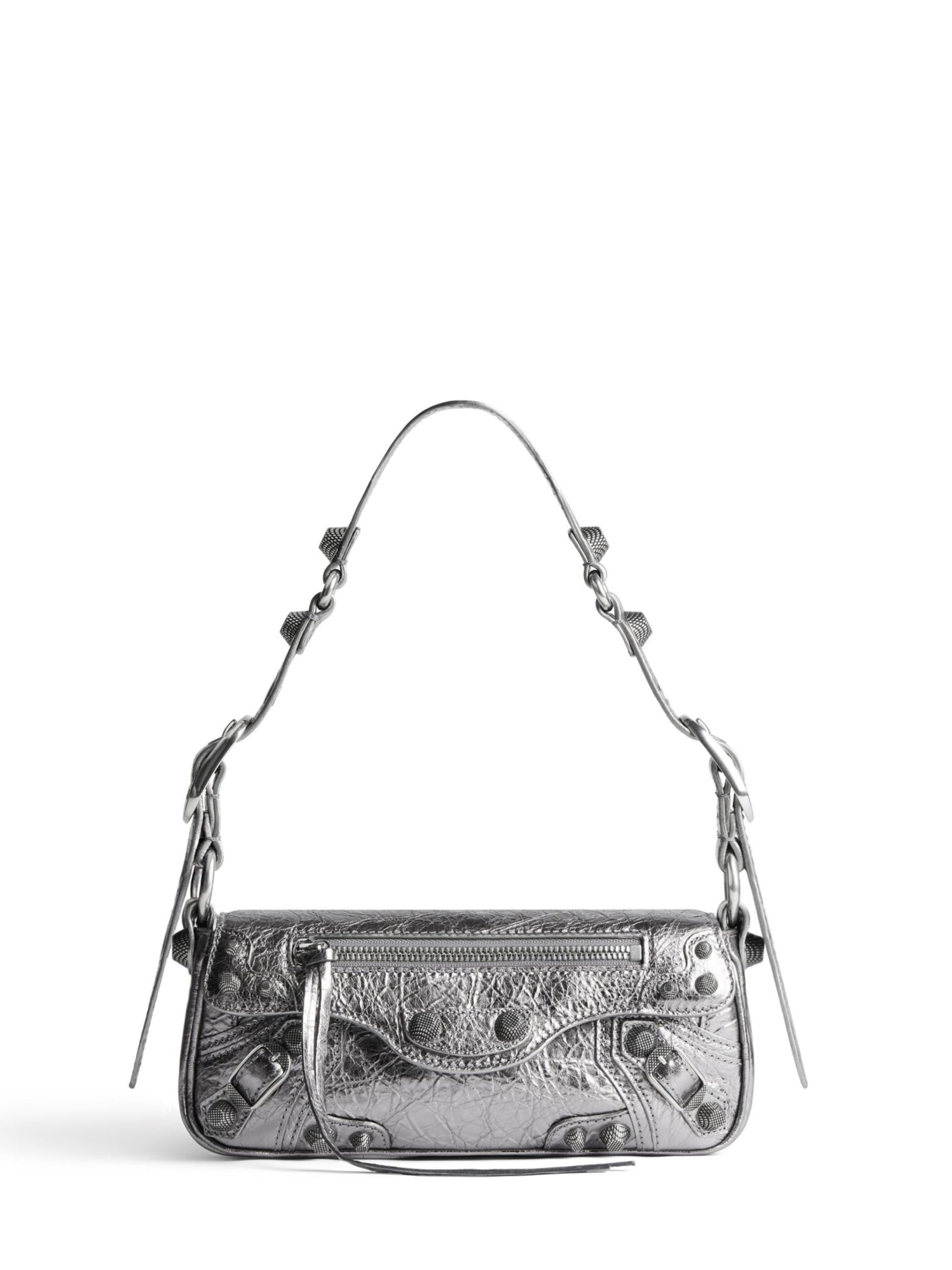 Balenciaga Le Cagole XS Sling Bag Metallized in Silver