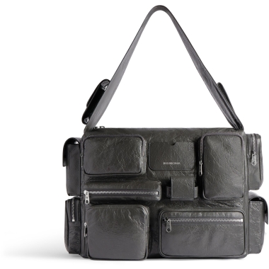 Balenciaga Superbusy Large Sling Bag in dark grey