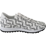 Jimmy Choo Elegant Monochrome Leather Sneakers