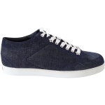 Jimmy Choo Chic Slip-On Blue Denim Suede Sneakers