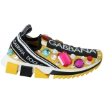 Dolce & Gabbana Embellished Yellow Sorrento Sneakers