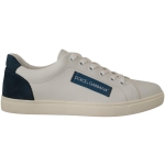 Dolce & Gabbana Chic White Leather Low-Top Sneakers