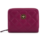 Versace Elegant Purple Quilted Leather Wallet