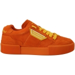 Dolce & Gabbana Chic Orange Suede Lace-Up Sneakers