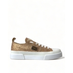 Dolce & Gabbana Elegant Gold Low-Top Sneakers - Chic Comfort Footwear