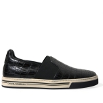 Dolce & Gabbana Elegant Crocodile Leather Low-Top Sneakers