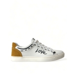 Dolce & Gabbana Sleek White Low Top Leather Sneakers