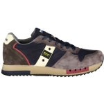 Blauer Sleek Blue Designer Sneakers with Contrast Accents