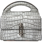 Balenciaga Metallic Silver Alligator Leather Mini Bag