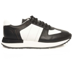 Cerruti 1881 Black Calf Leather Men Sneaker