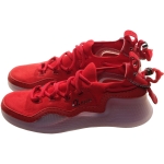 Christian Louboutin Arpoador Donna Flat Loubi Red Laceup Suede Sneakers