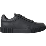 Black Miami Leather Low Top Sneakers Men Shoes