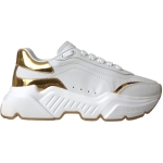 Dolce & Gabbana White Gold Low Top Daymaster Sneakers Women Shoes