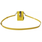 Dolce & Gabbana Yellow Plexiglass Crystals Box Padlock Women Clutch Bag