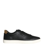 Dolce & Gabbana Black Leather Portofino Low Top Sneakers Shoes