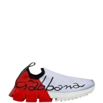 Dolce & Gabbana Red White Logo Sorrento Sneakers Shoes