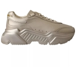 Dolce & Gabbana Gold Leather Daymaster Low Top Sneakers Shoes