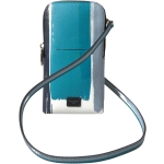 Dolce & Gabbana Elegant Leather Crossbody Phone Bag in Blue & White