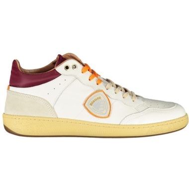 Blauer Sleek White Sneakers with Contrast Accents
