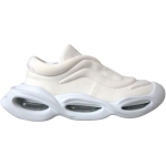 Dolce & Gabbana White Padded Fabric Wave Low Top Sneakers Shoes