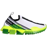 Dolce & Gabbana White Yellow Slip On Sorrento Sneakers Shoes