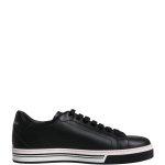 Dolce & Gabbana Black Leather Low Top Men Sneakers Shoes