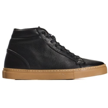 Roberto Pepe Luxury Black Calfskin Men Sneaker