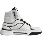 Dolce & Gabbana White Leather High Top Men Sneakers Shoes