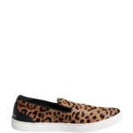 Dolce & Gabbana Brown Calfskin Fur Leopard Men Sneakers Shoes