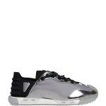 Dolce & Gabbana Silver Black Nylon NS1 Low Top Sneakers Shoes