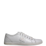 Dolce & Gabbana White Logo Leather Low Top Men Sneakers Shoes