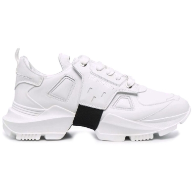 Les Hommes White Leather Di Calfskin Sneaker
