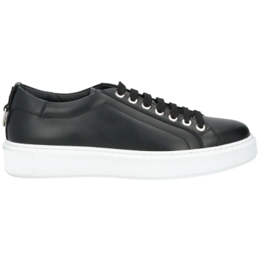 Les Hommes Black Leather Di Calfskin Sneaker