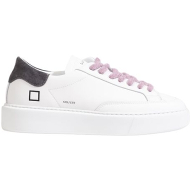 D.A.T.E Gray Leather Sneaker
