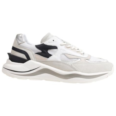 D.A.T.E Silver Fabric Sneaker