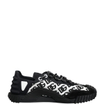 Dolce & Gabbana Black Logo Lace Up Low Top NS1 Sneakers Shoes