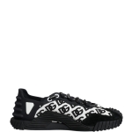 Dolce & Gabbana Black Logo Lace Up Low Top NS1 Sneakers Shoes