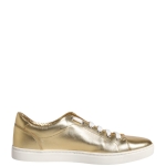 Dolce & Gabbana Gold Leather Logo London Men Sneakers Shoes