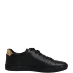 Dolce & Gabbana Black Leather London Heart Men Sneakers Shoes