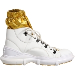 Dolce & Gabbana White Nylon Galileo High Top Sneakers Shoes