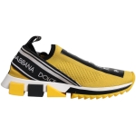 Dolce & Gabbana Yellow Black Slip On Sorrento Sneaker Shoes