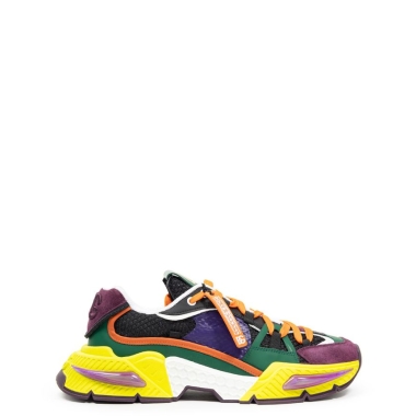 Dolce & Gabbana Multicolor Leather E Fabric Sneaker