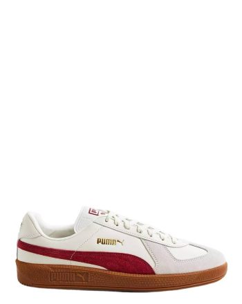 Puma Army trainers in white and burgundy