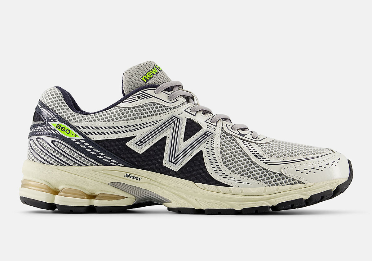 New Balance 860v2 Cream Navy Neon Ml860sn2 2