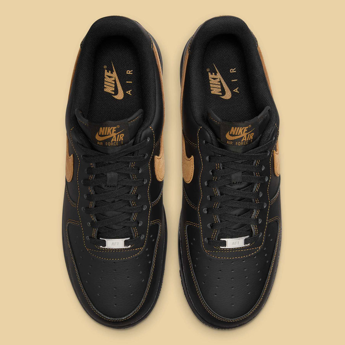 Nike Air Force 1 Low Black Tan Hq2037 003 2