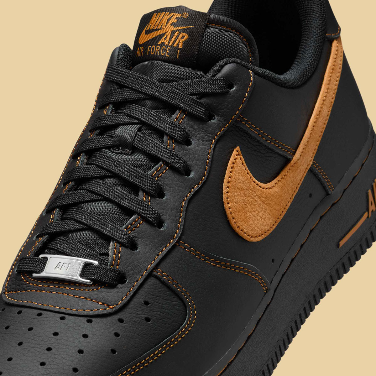 Nike Air Force 1 Low Black Tan Hq2037 003 5