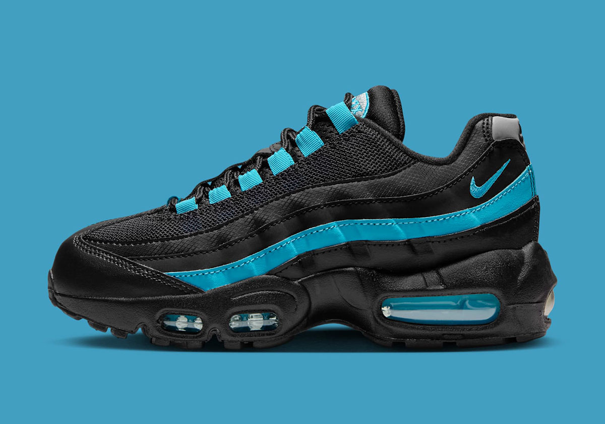 Nike Air Max 95 Gs Black Baltic Blue Pearl Grey Ii4053 010 9
