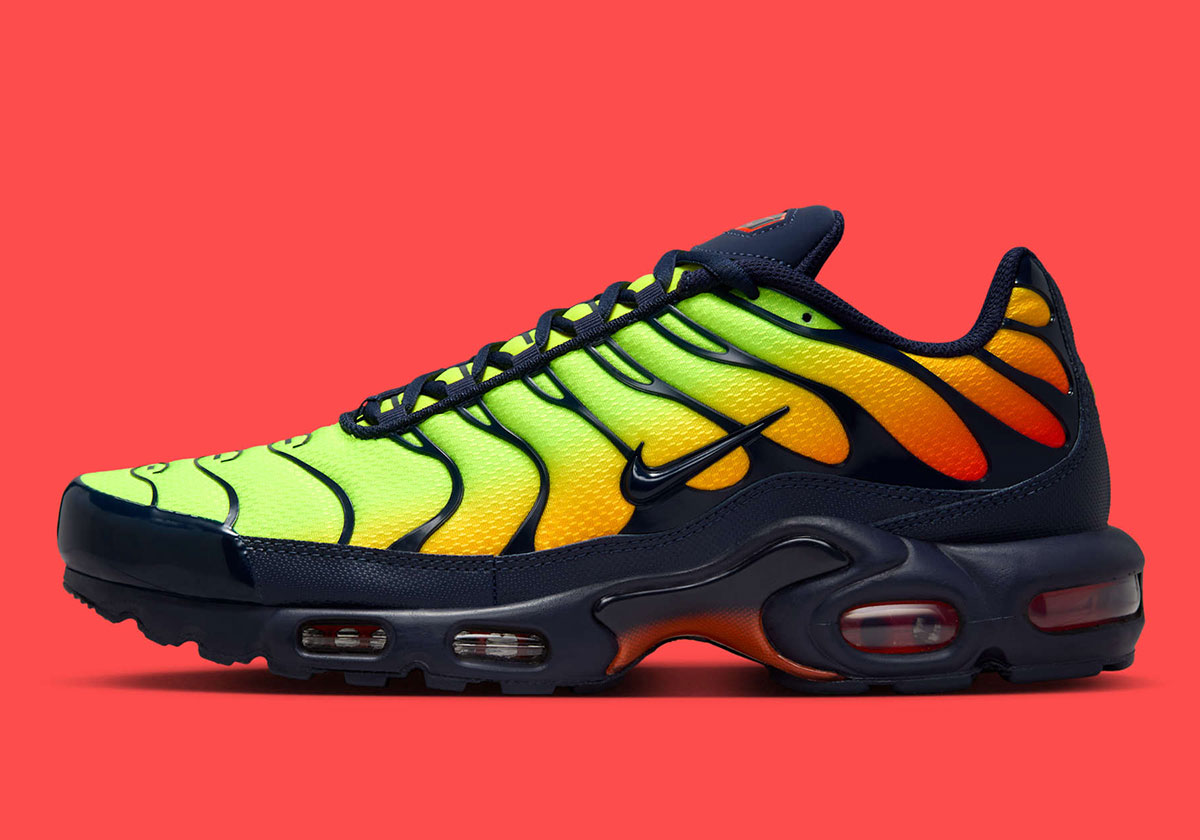 Nike Air Max Plus Lemon Venom Hyper Crimson Laser Orange Blackened Blue Dm0032 701 2